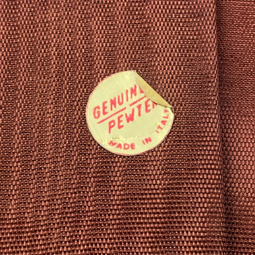 Placa de pared vintage de terciopelo peltre rojo corazón con soporte ITALIA niña flores granja - Imagen 4 de 4