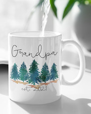 Grandpa Grandma Est 2021 Mug Pregnancy Announcement New Grandmother Grandfather