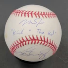 Mike Trout & Ken Griffey Jr. "Kiiiiid & The Kid" dual signed Baseball MLB Holo