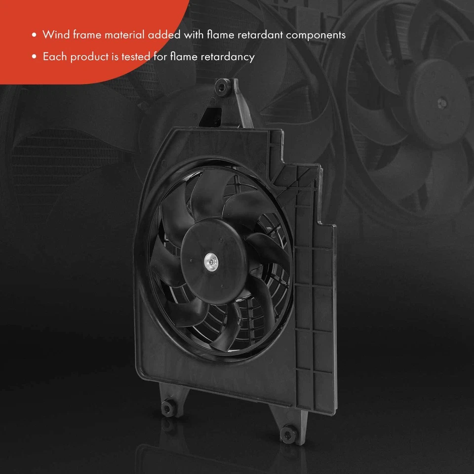 Ventilador condensador aire acondicionado con montaje de cubierta para Kia Rio 2001 2002 1,5 L 0K30A61710E Foto 3 de 4