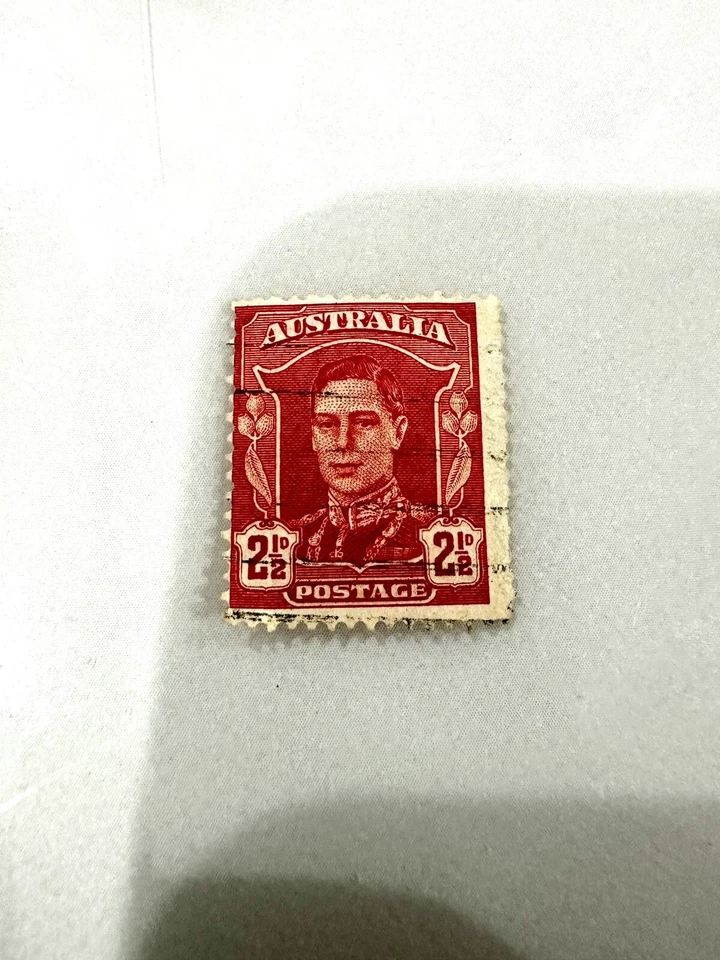 RARE George VI 1942 2-1/2d RED Australian postage stamp - Image 3 of 3