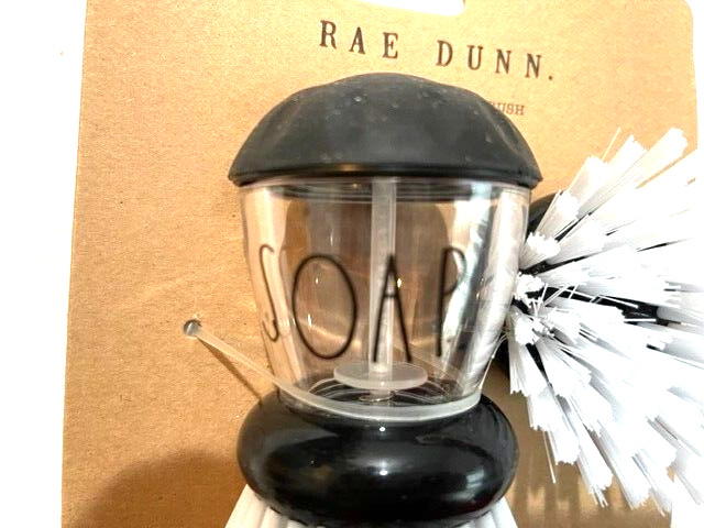 Rae Dunn Brush SOAP Kitchen Cleaning 🎁❤️Seal Brush Black New w/tag