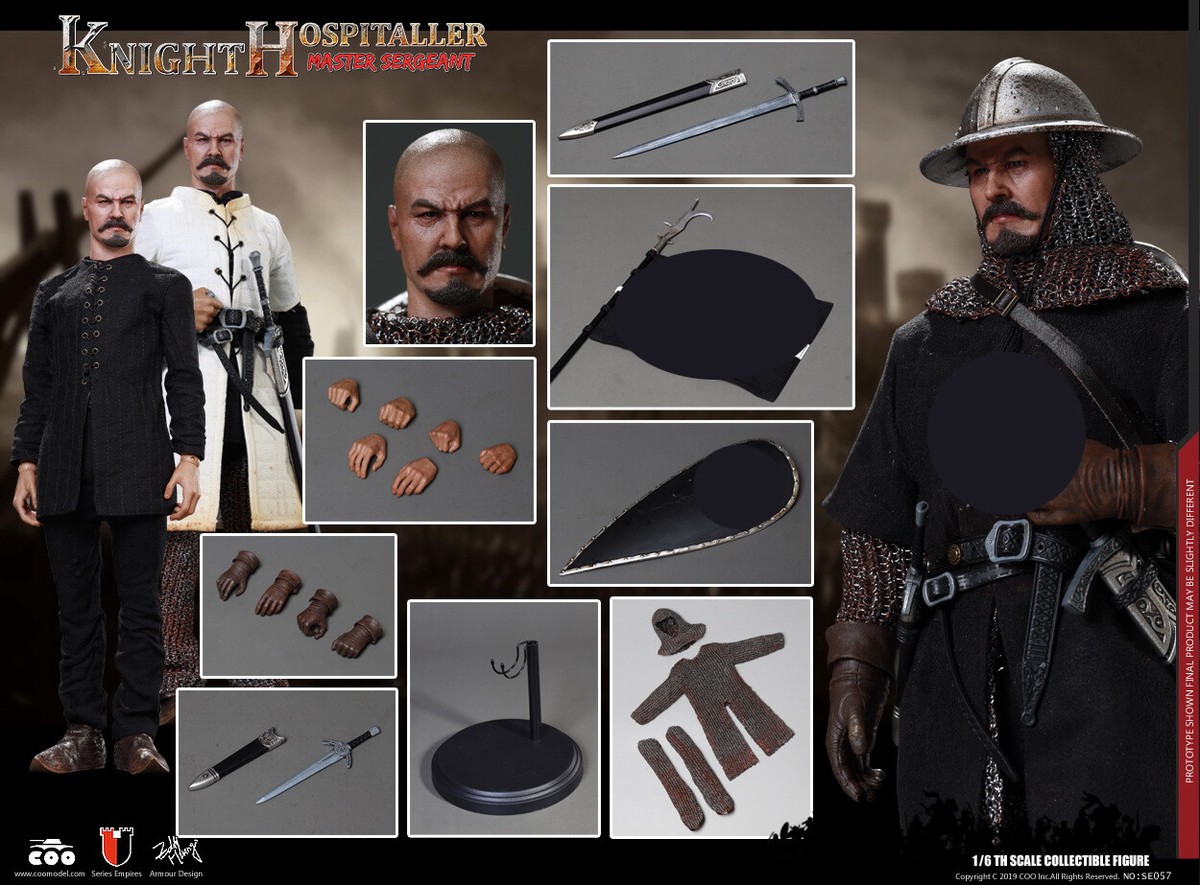 COOMODEL SERGEANT OF KNIGHTS HOSPITALLER 12in Action Figure Doll