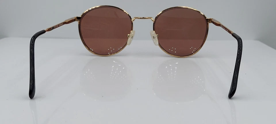 Gafas de sol vintage BerDel Craig oro rosa redondas de metal Italia SOLO MARCOS Foto 3 de 4