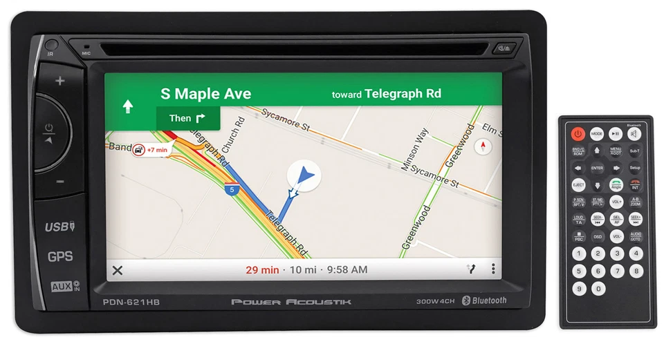 Power Acoustik PDN-621HB 6.2" Car Navigation Bluetooth Receiver+Backup Camera - Image 2 of 4