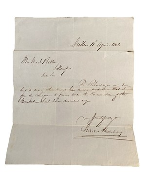 1846 - Handgeschriebener Brief - Charles Haliday - Dublin - Alkoholorden - Ziehen & Co.