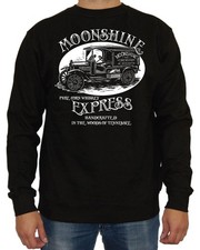 Moonshine Express Sweater Whiskey Rockabilly Redneck Vintage Rebel Liquor Cult
