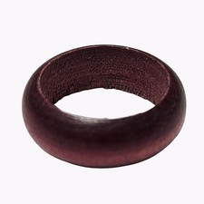 Brown Wood Ring Statement Red Tint Plain Wedding Band Fashion Jewelry Men