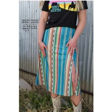 NEW Rowdy Crowd Clothing Sonora Serape Skirt Medium
