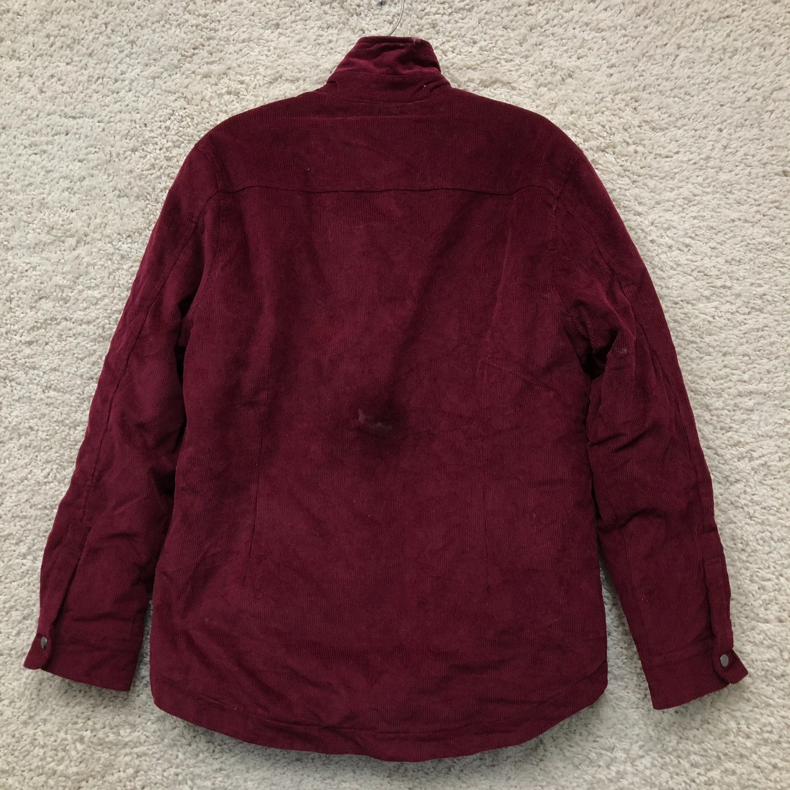 NEW Robert Graham Jacket Large Adult Red Burgundy Corduroy Quilted Lined Mens L image 12