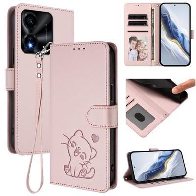 Hot Cat Leather Card Wallet Case Bag Flip Stand Phone Cover For Motorola Infinix