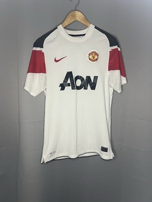 Manchester United Auswärtstrikot 2011/12 Nike AON weiß rot schwarz Dri-Fit Größe S