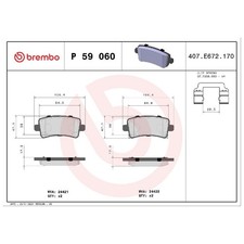 Satz Bremsbeläge Bremsklötze hinten für Opel Insignia A G09 | 24568757