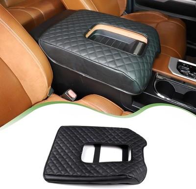 Center Console Armrest Cover for Toyota Tundra 2007-2021 Waterproof Leather Blac