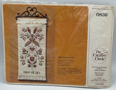The Creative Circle Embroidery Kit #0830 Tree Of Life NEW Fast Free Shipping!