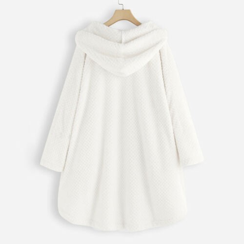 Fluffy Casual Jacket Fur Teddy Bear Coat Fleece Lapel Warm Women's Winter Thick - Picture 10 of 14
