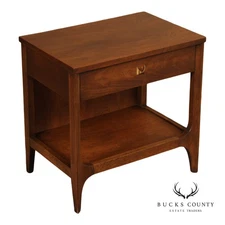 Broyhill Brasilia Mid-Century Modern Walnut One-Drawer Nightstand