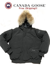  Canada Goose Down Bomber Jacket Fur Hoodie B...