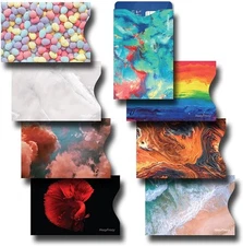 8 RFID Blocking Sleeves, Red, Pink, Blue, Purple, Yellow, Orange, Green 