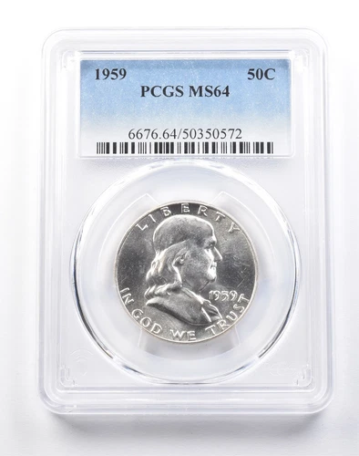 1959 Franklin Half Dollar Type 2 Reverse MS64 PCGS *4105
