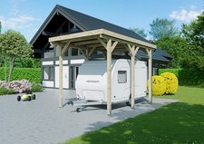 Carport für Wohnwagen/Wohnmobil, 3m Einfahrtshöhe 310 cm breit, Länge variabel