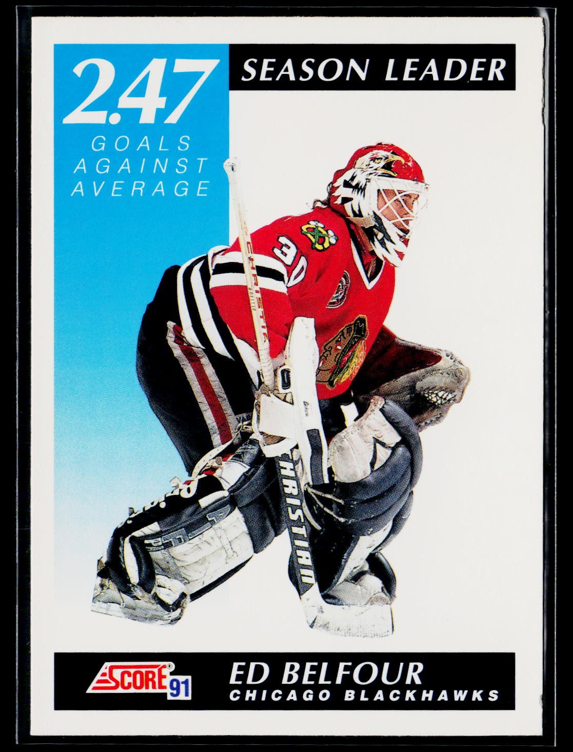 Ed Belfour 1991-92 Score Canadian Bilingual #301 Chicago Blackhawks