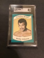 1983 Wrestling All Stars Rocky Johnson #24 SGC 8
