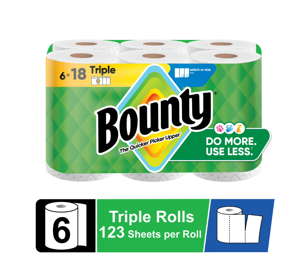 S White 6 Triple Rolls 123 Sheets Per Roll