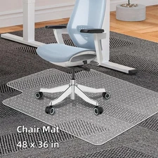 Office Chair Mat for Carpet, 36"x48" HEAVY DUTY Desk Chair Home Floor Protection