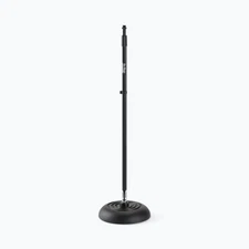 On-Stage MS7201QTR Quarter Turn Round Base Microphone Stand, Black