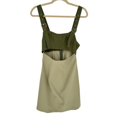 Cider NWT Green Cutout Mini Dress S Wilderkind Forestcore Goblincore Earthy  | eBay