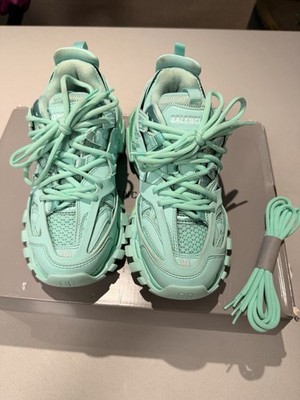 Balenciaga Track Low Top Lace-Up Athletic Sneakers Mint blue women size 6