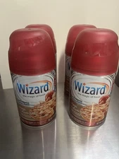 4x Wizard Automatic Spray Refills Fresh Apple Pie 5oz Fits Glade
