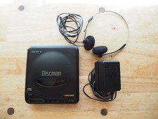 Used Sony Discman D-11 Portable CD Player Tested w/ AC940 Power Supply EUC Works