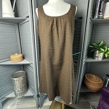 Lightweight Brown Cotton Sheath Dress by JCrew - 10