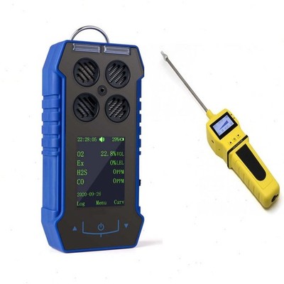 Multi Gas Detectors with External Pump Data Storage HD Screen for H2S CO O2 Ex