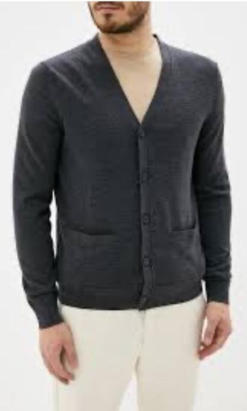 Men Banana Republic Sweater Grey Wool 40 /L / 48