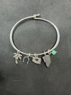 15.9g James Avery Sterling Silver 925 Charm Bangle Bracelet 7.25” Jewelry lot P