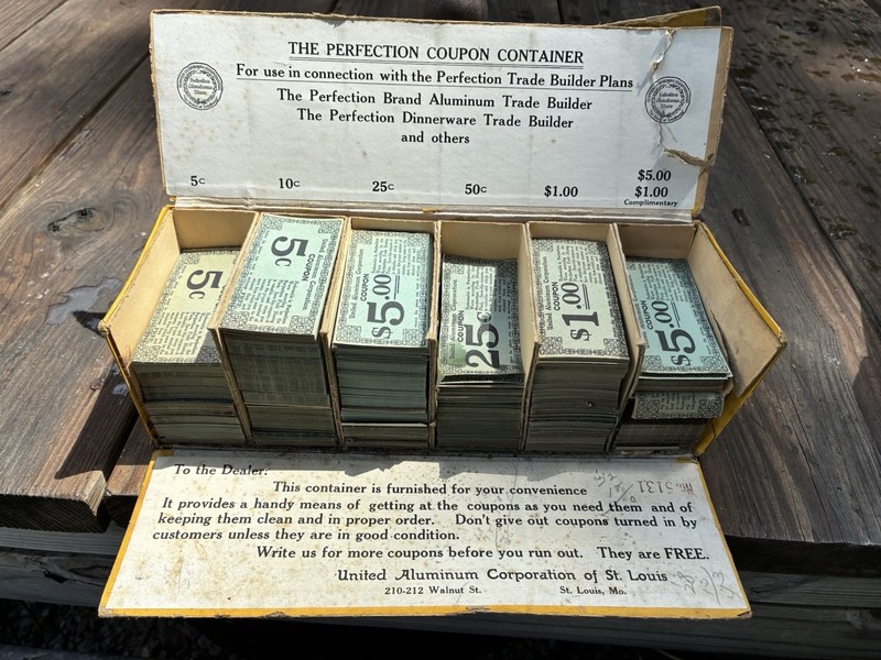 1940’s RETAIL PROMO United Aluminum PREMIUM Coupons DISPLAY