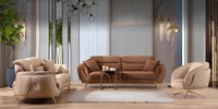 Sofagarnitur 3 3 1 Sitzer Stoff Couchen Polster Garnitur Sofas Design