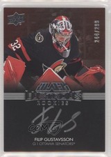 2021 SPx UD Black Lustrous Rookie Signatures 244/299 Filip Gustavsson Auto 0q5