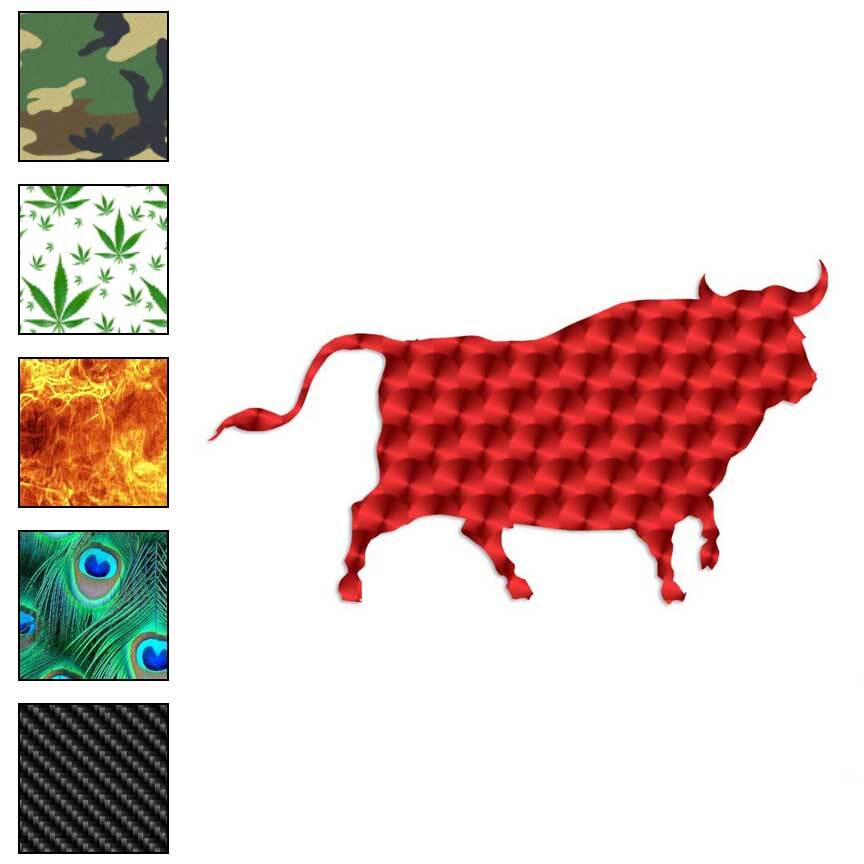 Cow Bull Ox Oxen, Vinyl Decal Sticker, 40 Patterns & 3 Sizes, #2870