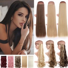 Extra THICK Curly Wavy Real Natural Clip in Hair Extensions as Human Full Head H