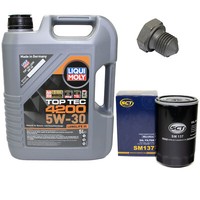 MotoröL Set 5W-30 5 Liter + ÖLfilter SM 137 + Schraube FüR Seat Ibiza II VW Golf