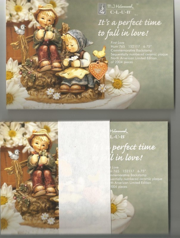 3 THREE PROMO M. I. Hummel postcards First Love 2004 post cards