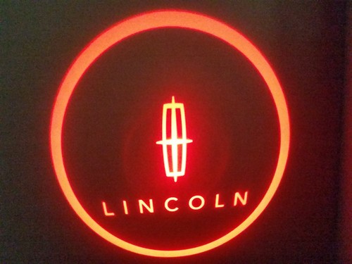 2PC RED LINCOLN 5W LED EMBLEM DOOR 