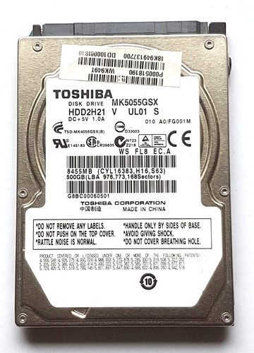 500 GB SATA Toshiba MK5055GSX 5400RPM 8MB HDD 2,5" interne Festplatte
