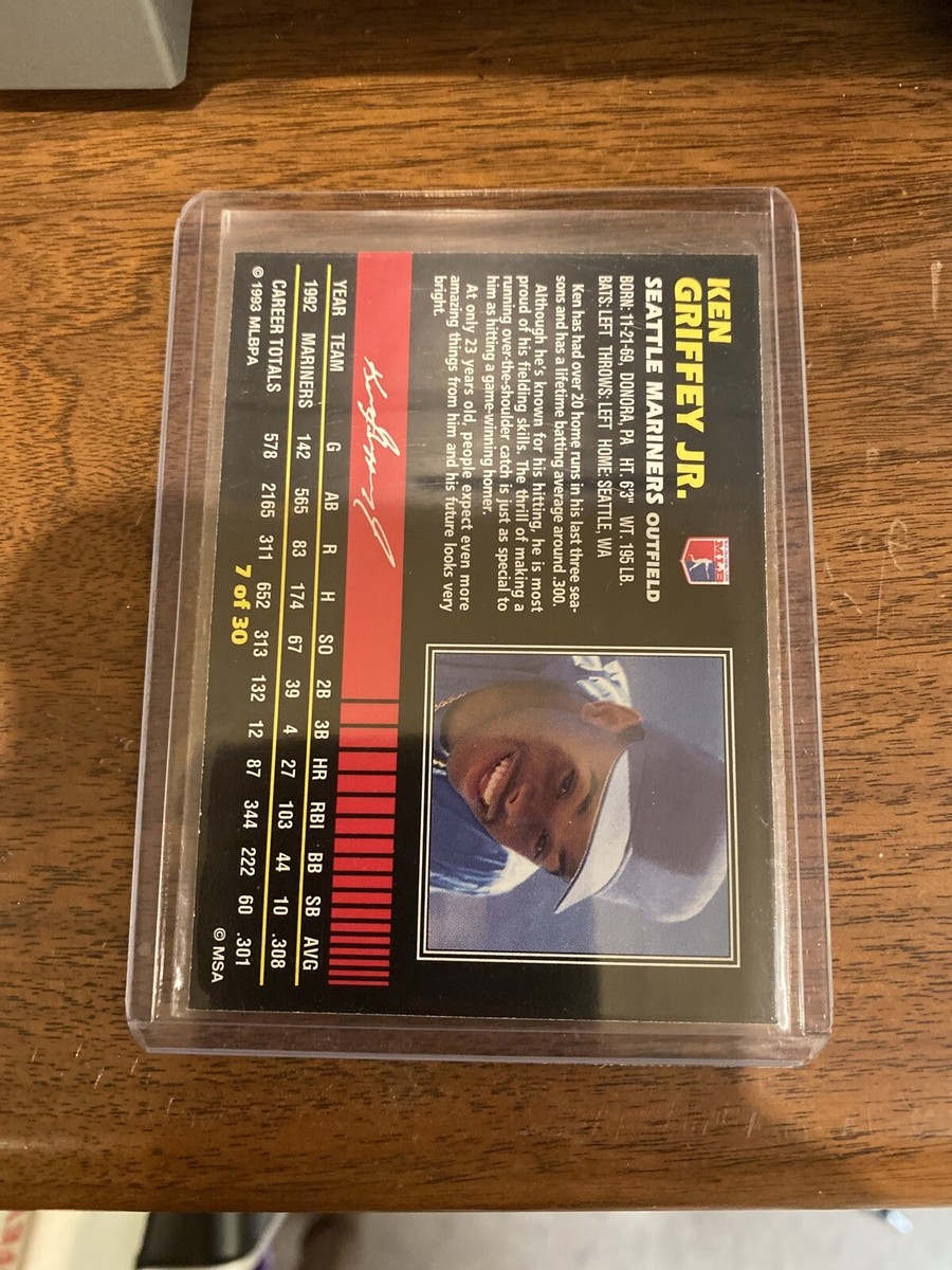 KEN GRIFFEY JR 1993 POST COLLECTOR SERIES #7 OF 30 MARINERS | eBay