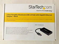 StarTech - ST3300GU3B - USB 3.0 Hub 3 Port with Gigabit Ethernet Adapter