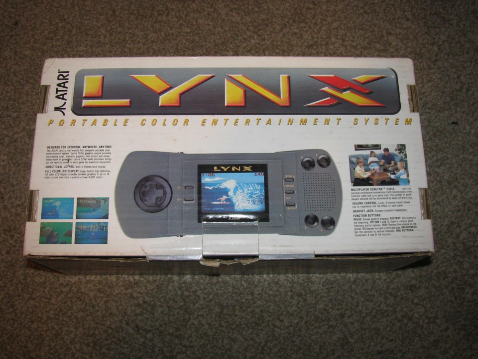 Atari Lynx I PAG-0200 Console RARE JAPAN Version Boxed JAPANESE MANUAL US Seller - Image 2 of 4